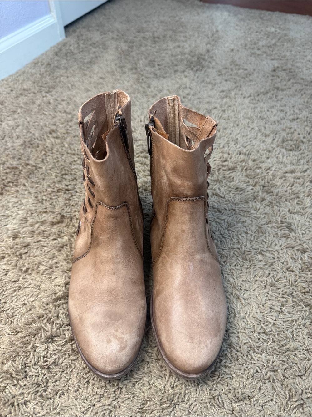 Baske California Women Tan Leather Cactus Ankle Boots Size 36/6
